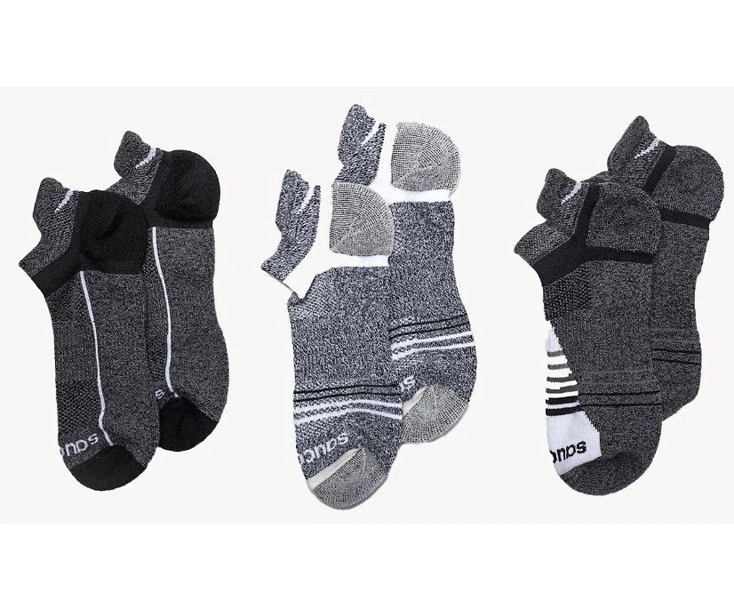 Saucony Men's Inferno Merino Wool Blend No Show 3-Pack Sock 6 Saucony Men's Inferno Merino Wool Blend No Show 3-Pack Sock - Image 4
