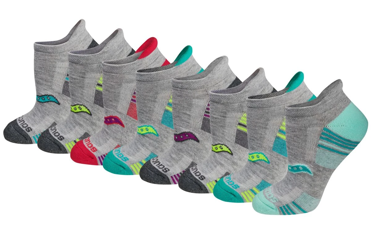 Saucony Glory Performance No Show Tab 8-Pack Socks 5 Saucony Glory Performance No Show Tab 8-Pack Socks - Image 3