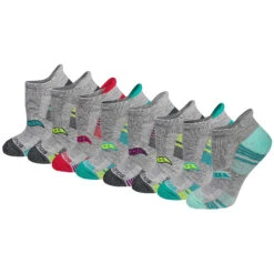 Saucony Glory Performance No Show Tab 8-Pack Socks