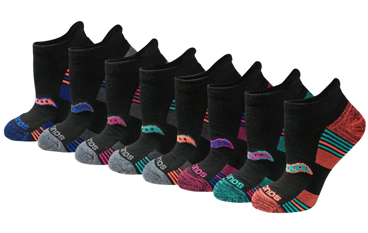 Saucony Glory Performance No Show Tab 8-Pack Socks 4 Saucony Glory Performance No Show Tab 8-Pack Socks - Image 2