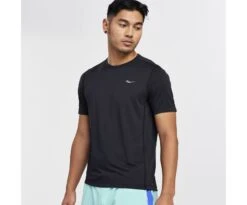 Saucony Men's Stopwatch Short Sleeve -Saucony Sale Store SAM800278 BK 1