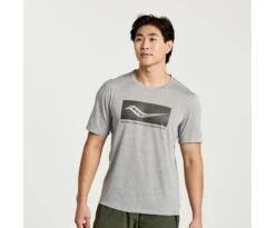 Saucony Men's Stopwatch Graphic Short Sleeve -Saucony Sale Store SAM800280 LGHS3 1