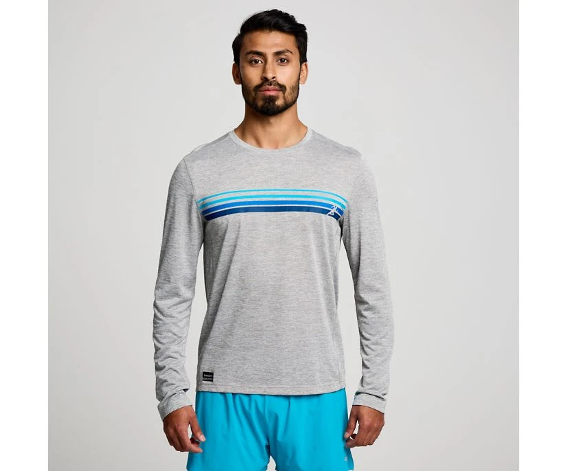 Saucony Men's Stopwatch Graphic Long Sleeve 10 Saucony Men's Stopwatch Graphic Long Sleeve - Image 8
