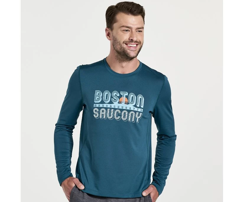 Saucony Men's Stopwatch Graphic Long Sleeve 14 Saucony Men's Stopwatch Graphic Long Sleeve - Image 12