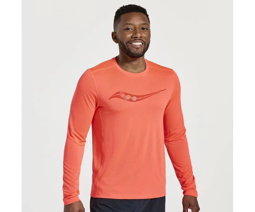 Saucony Men's Stopwatch Graphic Long Sleeve 16 Saucony Men's Stopwatch Graphic Long Sleeve - Image 14