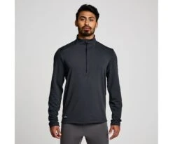 Saucony Men's Triumph 3D 1/2 Zip -Saucony Sale Store SAM800357 BKH 1
