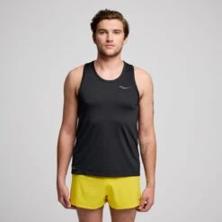 Saucony Men's Stopwatch Singlet -Saucony Sale Store SAM800375 BK 1