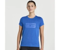 Saucony Women's Stopwatch Graphic Short Sleeve -Saucony Sale Store SAW800372 PLA2 1