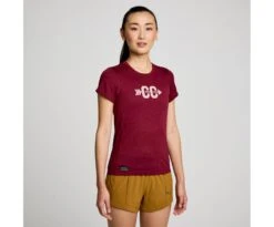 Saucony Women's Stopwatch Graphic Short Sleeve -Saucony Sale Store SAW800372 SUHA3 1