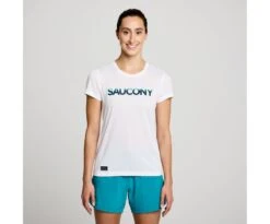 Saucony Women's Stopwatch Graphic Short Sleeve -Saucony Sale Store SAW800372 WHA3 1
