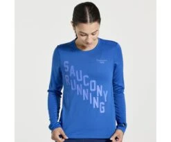 Saucony Women's Stopwatch Graphic Long Sleeve -Saucony Sale Store SAW800405 PLA2 1