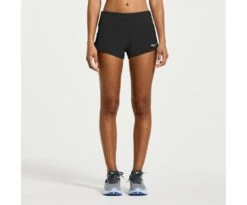 Saucony Women's Outpace 2.5" Split Short -Saucony Sale Store SAW800421 BK 1 2