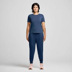 Saucony Women's Triumph Short Sleeve -Saucony Sale Store SAW800475 NV 3